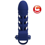 PRETTY LOVE – ALTAF ANELLO VIBRATORE CON GUAINA IN SILICONE BLU