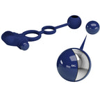 PRETTY LOVE – Remington Doppelvibrationsring mit Klitoris-Kugel, Blau