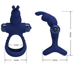 PRETTY LOVE – LUCHITO ANELLO VIBRANTE DOPPIO CONIGLIO BLU