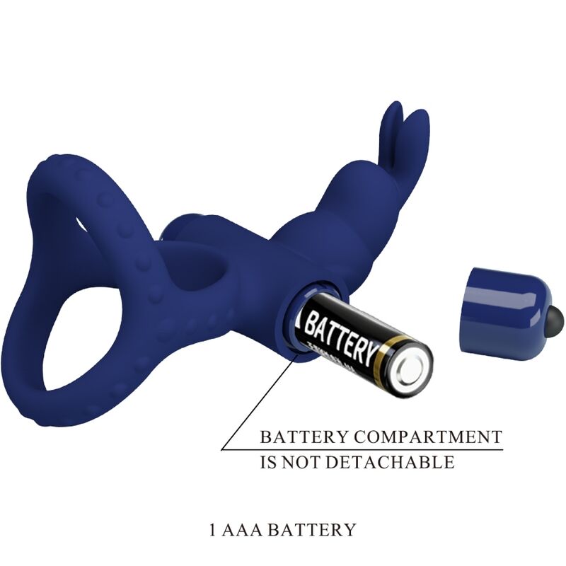 PRETTY LOVE – LUCHITO ANELLO VIBRANTE DOPPIO CONIGLIO BLU