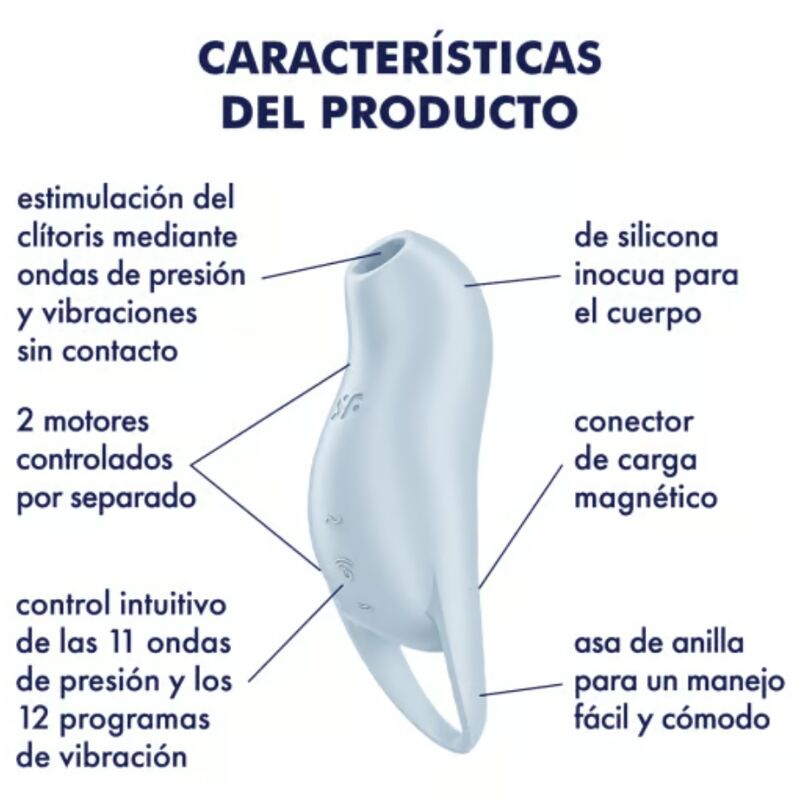 SATISFYER Pocket Pro 1 – Klitoris-Stimulator, hellblau