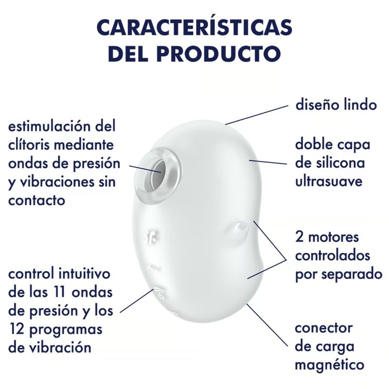 SATISFYER – CUTIE GHOST VIBRATEUR POSER BLANC