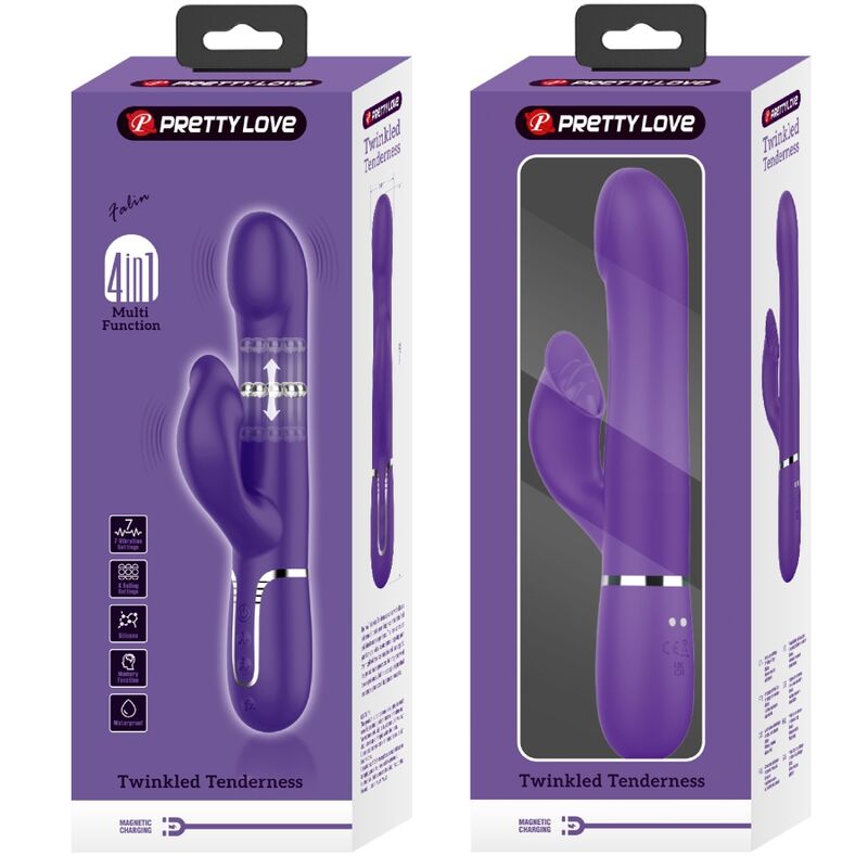 PRETTY LOVE – ZALIN PERLE VIBRATORE CONIGLIO 4 EN 1 VIOLA