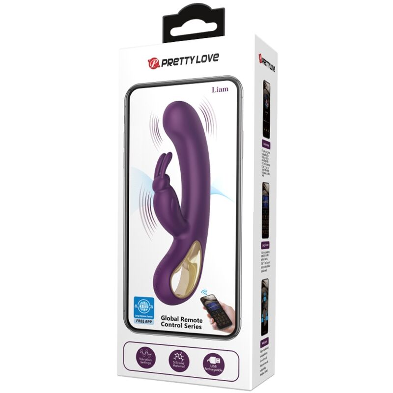 PRETTY LOVE Liam – Kaninchenvibrator mit G-Punkt-Stimulation, lila