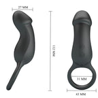 PRETTY LOVE – TRAE VIBRATING BLACK RING WITH STIMULATOR