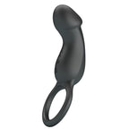 PRETTY LOVE – TRAE VIBRATING BLACK RING WITH STIMULATOR