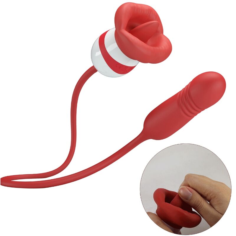 PRETTY LOVE – Ashlynn Mund-Stimulator, 5 Stufen, Rot