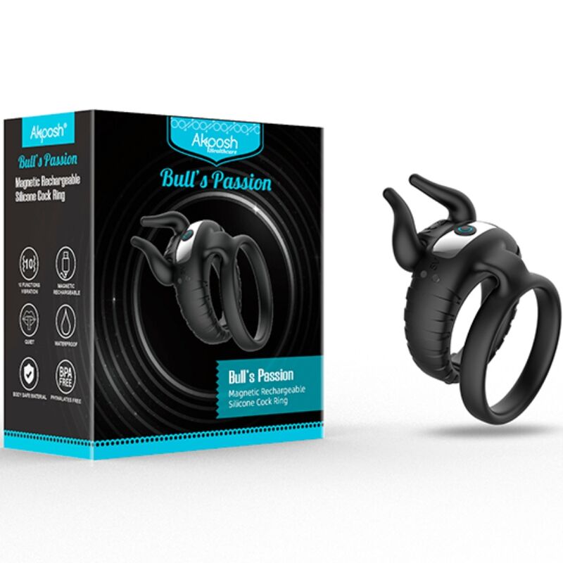 ARMONY Bull's Passion – Vibrating ring with 10 speeds, black