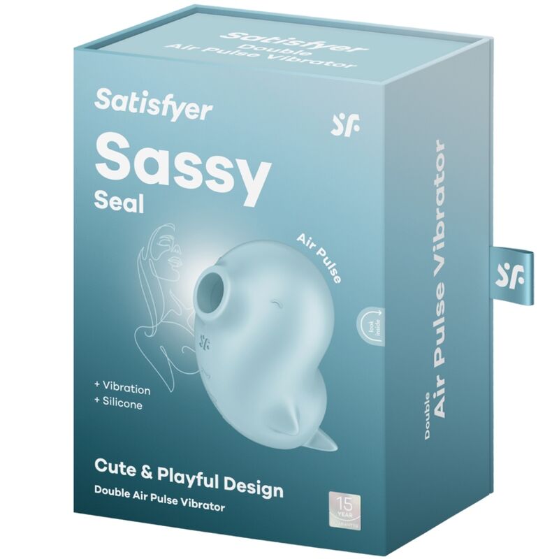 SATISFYER Sassy Seal – Air-Pulse-Stimulator und Vibrator, blau