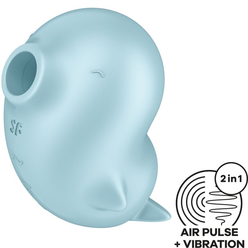 SATISFYER Sassy Seal – Air-Pulse-Stimulator und Vibrator, blau