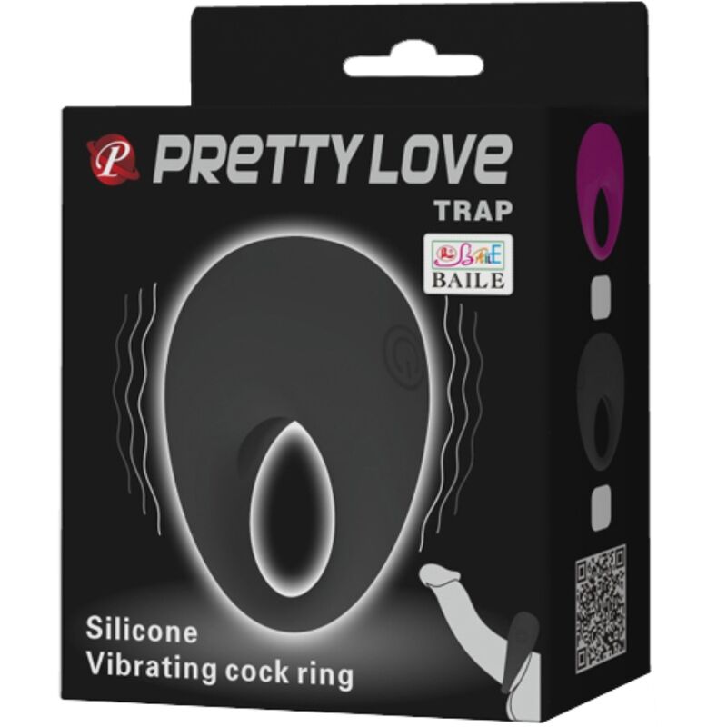 PRETTY LOVE Trap – Anello vibratore nero