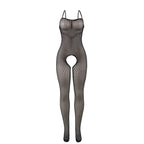SUBBLIME – 951726 BLACK ELASTIC FISHNET CROTCHLESS BODYSTOCKING ONE SIZE