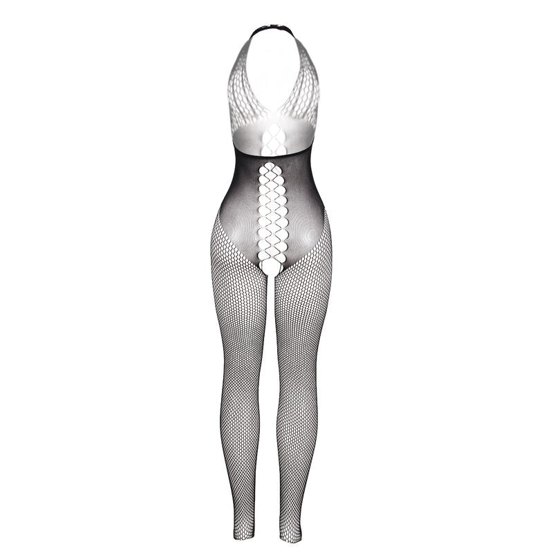 SUBBLIME – Bodystocking mit offenem Rücken und Kreuzdetails in Schwarz, Einheitsgrösse