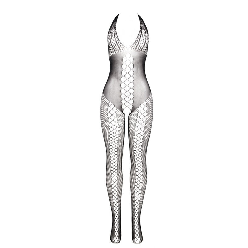 SUBBLIME – Bodystocking mit offenem Rücken und Kreuzdetails in Schwarz, Einheitsgrösse