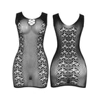 SUBBLIME – 952167 SHORT ELASTIC FISHNET DRESS BLACK ONE SIZE