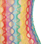 SUBBLIME – 952365 ROBE RÉSEILLE ÉPAULES NUES ARC-EN-CIEL TAILLE UNIQUE