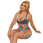 SUBBLIME – 952365 ROBE RÉSEILLE ÉPAULES NUES ARC-EN-CIEL TAILLE UNIQUE