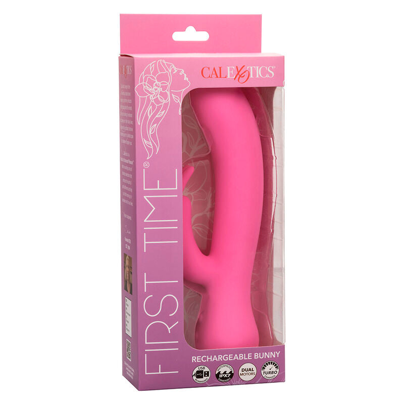 CALEXOTICS – FIRST TIME VIBRATORE CONIGLIO RICARICABILE ROSA