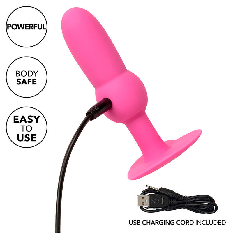 CALEXOTICS – FIRST TIME ANAL PLUG BEADED PROBE 10 VIBRATIONS PINK