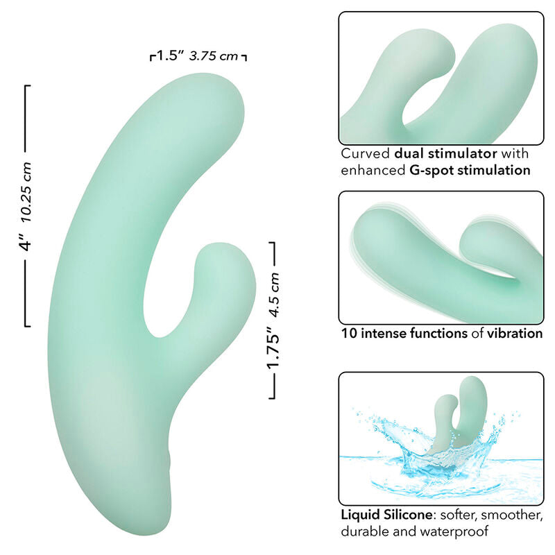 CALEXOTICS – PACIFICA FIJI VIBRATEUR & ESTIMULATEUR POINT G 10 VIBRATIONS AQUA