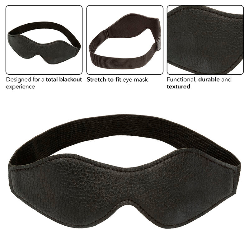 CALEXOTICS – NOCTURNAL MASQUE POUR LES YEUX EN CUIR PVC NOIR