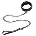 CALEXOTICS – NOCTURNAL COLLIER ET LAISSE EN CUIR RÉGLABLE NOIR