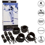 CALEXOTICS – NOCTURNAL CEINTURE DE LIT RÉGLABLE EN CUIR NOIR