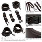 CALEXOTICS – NOCTURNAL CEINTURE DE LIT RÉGLABLE EN CUIR NOIR