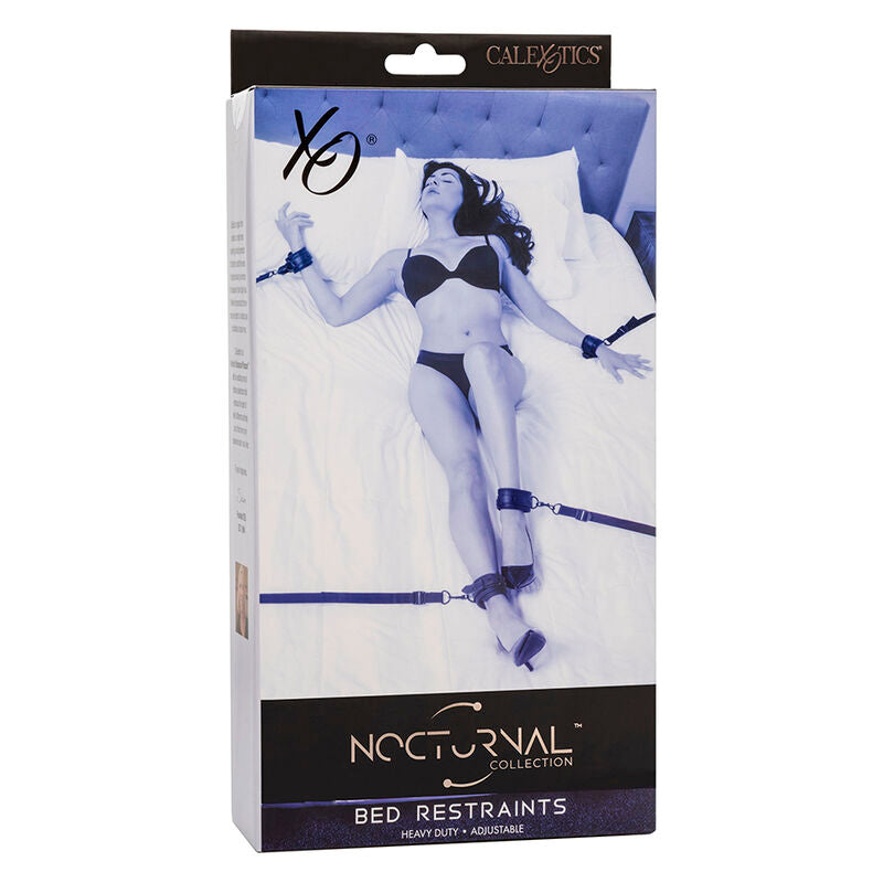 CALEXOTICS – NOCTURNAL CEINTURE DE LIT RÉGLABLE EN CUIR NOIR