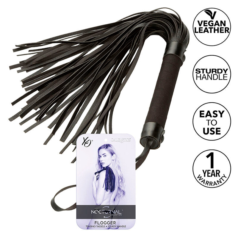 CALEXOTICS – NOCTURNAL FLOGGER LEATHER BLACK