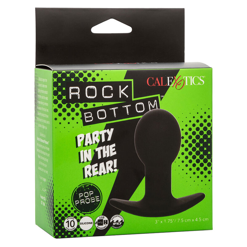 CALEXOTICS – ROCK BOTTOM ANAL PLUG 10 VIBRATIONS SILICONE BLACK