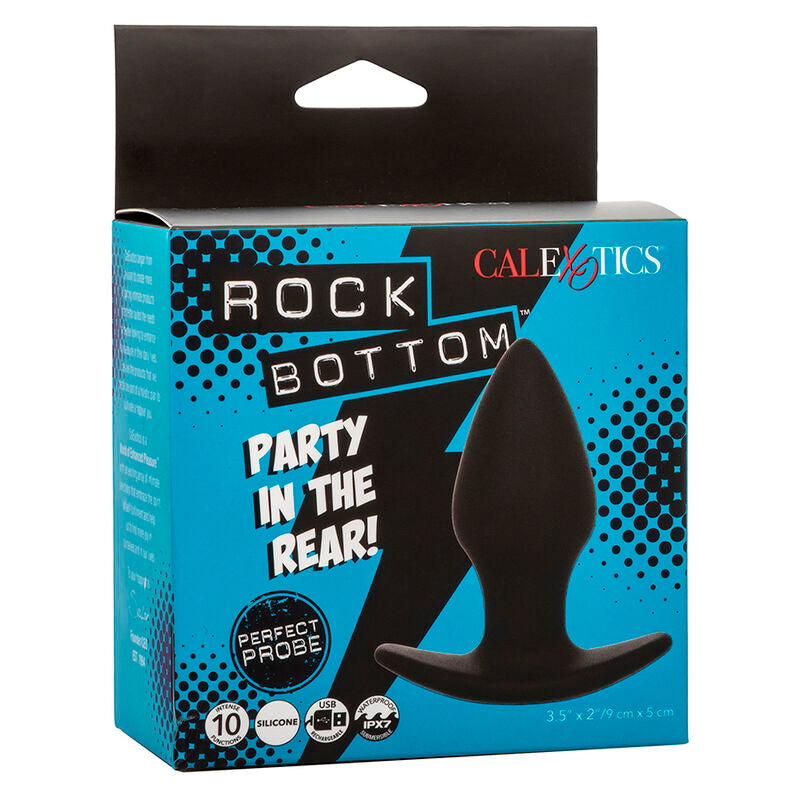 CALEXOTICS Rock Bottom Perfect – Analplug mit 10 Vibrationen, schwarz