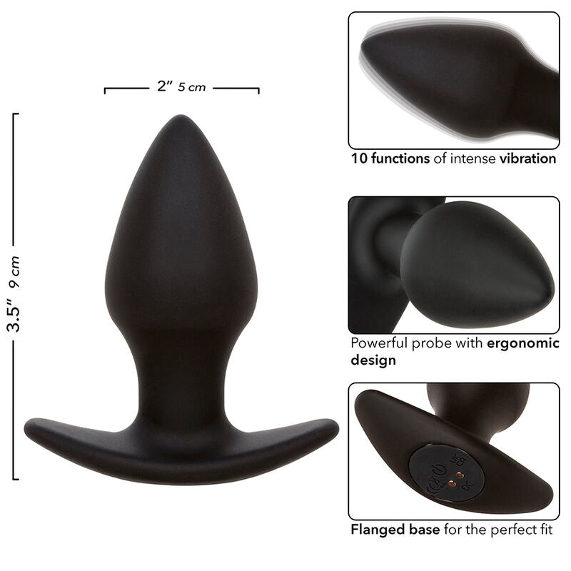 CALEXOTICS Rock Bottom Perfect – Analplug mit 10 Vibrationen, schwarz