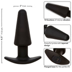 CALEXOTICS – ROCK BOTTOM TAPERED ANAL PLUG 10 VIBRACIONES SILICONE BLACK