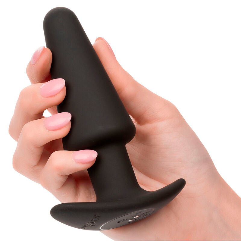 CALEXOTICS – ROCK BOTTOM TAPERED ANAL PLUG 10 VIBRACIONES SILICONE BLACK