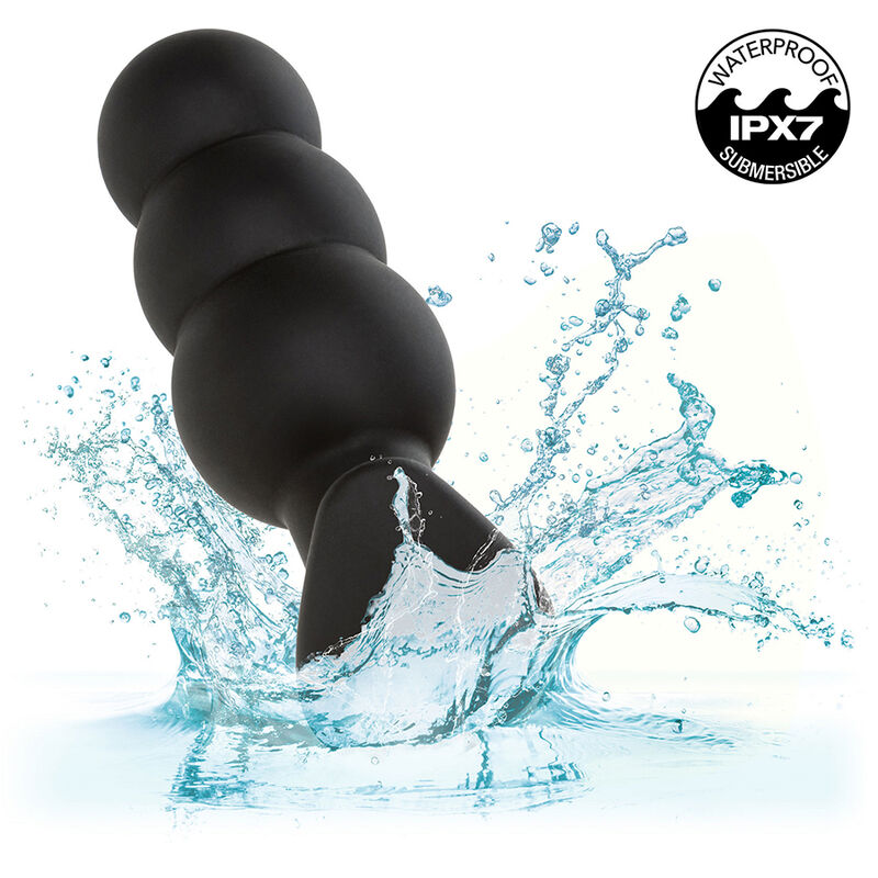 CALEXOTICS – ROCK BOTTOM PERLINE TAPPO ANALE 10 VIBRAZIONI SILICONE NERO
