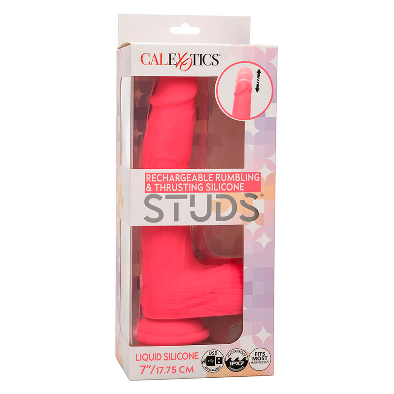 CALEXOTICS – STUDS REALISTIC VIBRATOR 10 VIBRATIONS PINK