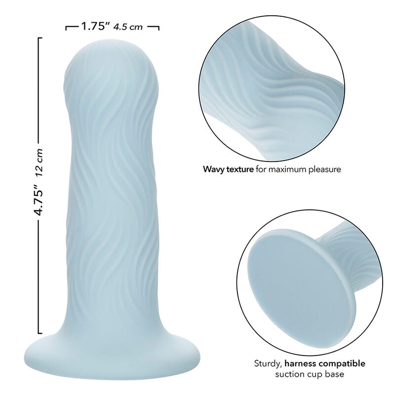 CALEXOTICS Wave Rider Foam – Analplug mit Saugnapfbasis, blau