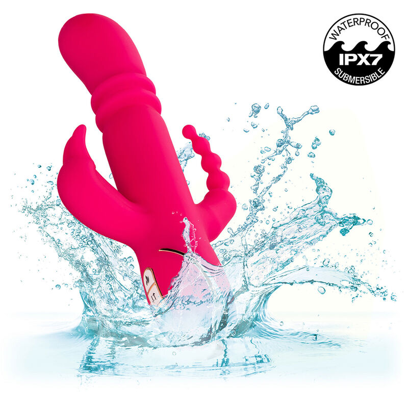 CALEXOTICS – JACK FANTASY VIBRATORE TRIPLO RISCALDATO ROSA CONIGLIO