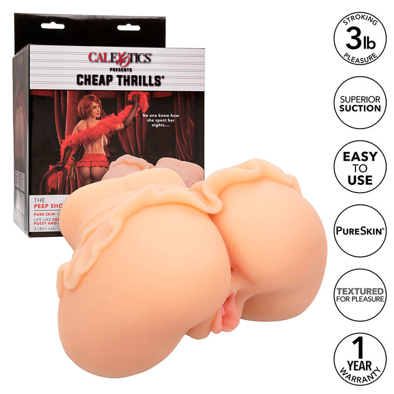 CALEXOTICS – THE PEEP SHOW GIRL DOPPIO MASTURBATORE REALISTICO FLESH