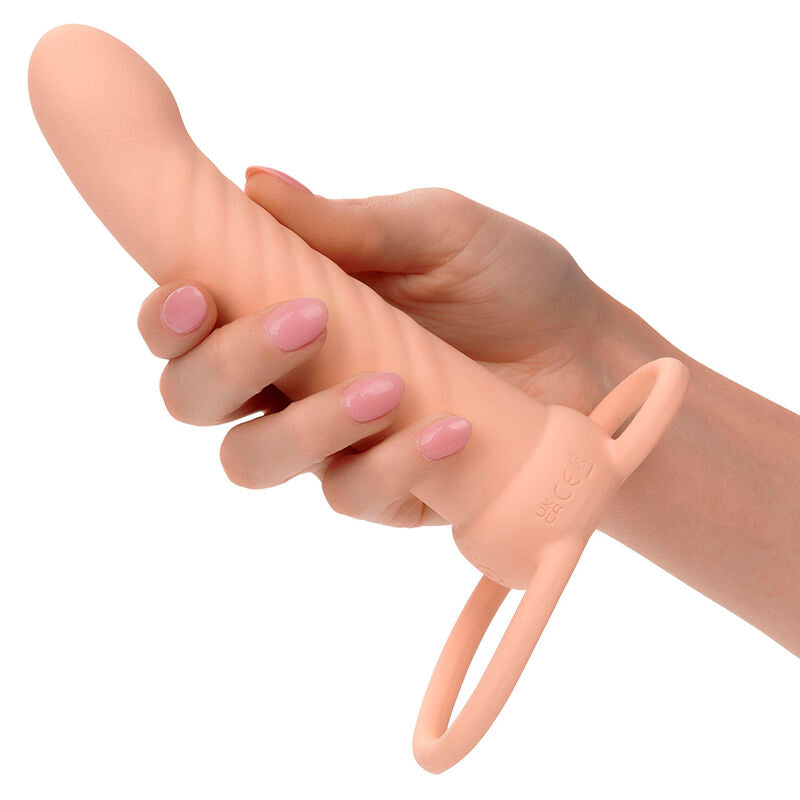 CALEXOTICS Performance Maxx Ribbed – Doppelpenetrator, hautfarben
