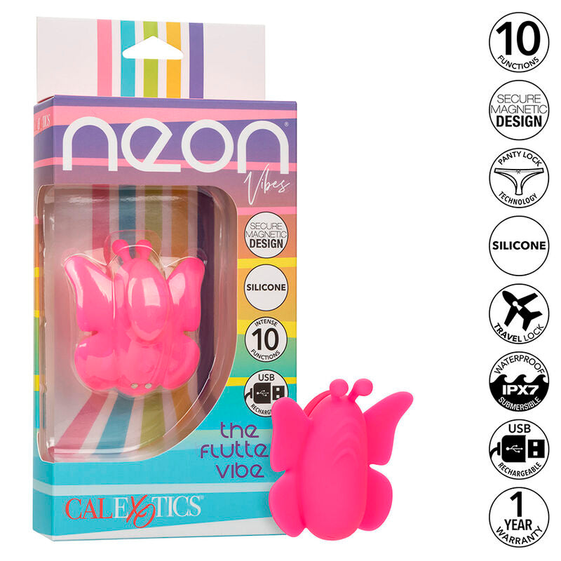 CALEXOTICS – NEON VIBES FLUTTER VIBE STIMOLATORE 10 VIBRAZIONI ROSA