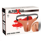 HIDDEN DESIRE – ALTER EGO ADJUSTABLE OPEN VAGINA STRING FLESH