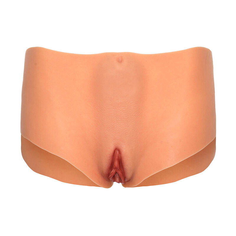 HIDDEN DESIRE Alter Ego – Offener Vagina- und Anus-Slip, mittlere Taille, hautfarben