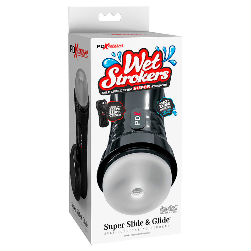 PDX EXTREME – SLIDE & GLIDE MASTURBATEUR AUTOLUBRIFIANT TRANSPARENT