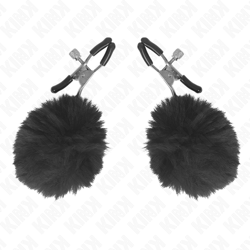 KINK – FAUX FUR BALL NIPPLE CLAMP 6 CM