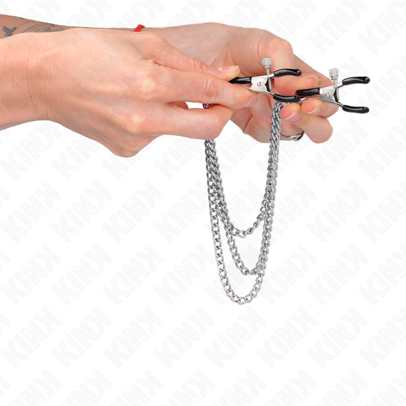 KINK – PINZE PER CAPEzzoli CON 3 CATENE ARGENTO 20/23/28 CM
