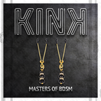 KINK – PINCES À TETON FINES OR AVEC 3 BILLES DE VERRE NOIR 7 CM