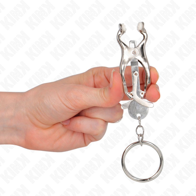 KINK – MORSETTI PER CAPEZZOLI CON O-RING TRIFOGLIO GIAPPONESE ARGENTO