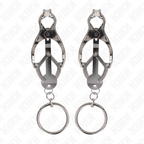 KINK – MORSETTI PER CAPEZZOLI CON O-RING TRIFOGLIO GIAPPONESE ARGENTO